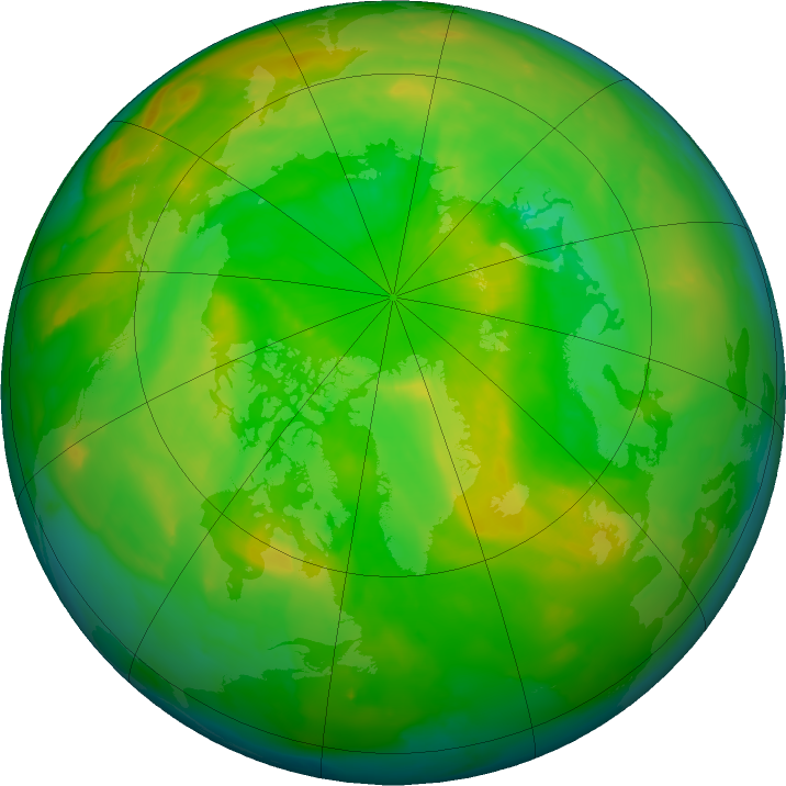 Arctic ozone map for 08 June 2011